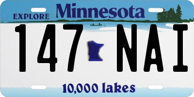 MN license plate 147NAI