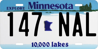 MN license plate 147NAL