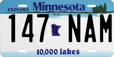 MN license plate 147NAM