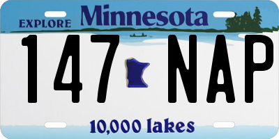MN license plate 147NAP