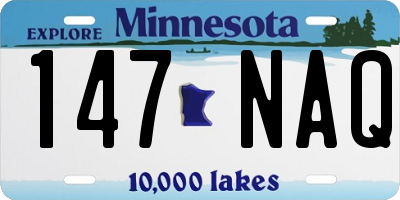 MN license plate 147NAQ