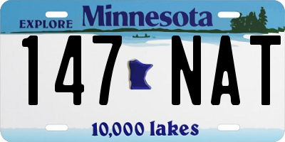 MN license plate 147NAT