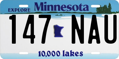 MN license plate 147NAU