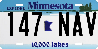 MN license plate 147NAV