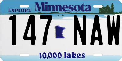 MN license plate 147NAW