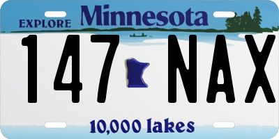 MN license plate 147NAX