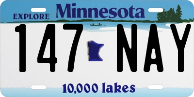 MN license plate 147NAY