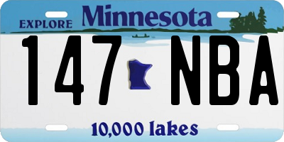 MN license plate 147NBA