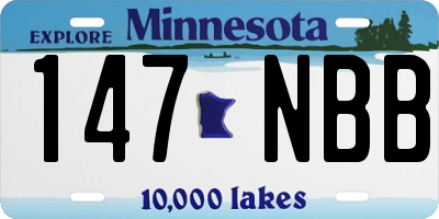 MN license plate 147NBB