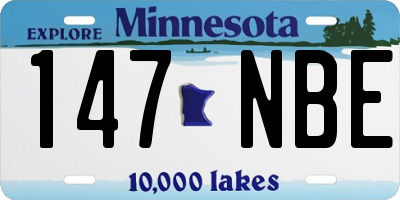 MN license plate 147NBE