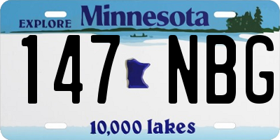 MN license plate 147NBG