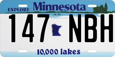 MN license plate 147NBH
