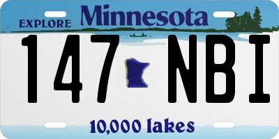 MN license plate 147NBI