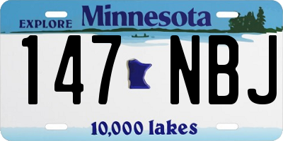 MN license plate 147NBJ