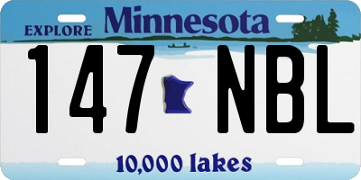 MN license plate 147NBL