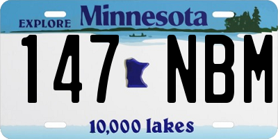 MN license plate 147NBM