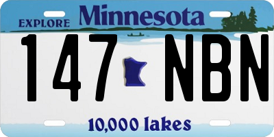 MN license plate 147NBN