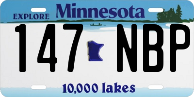 MN license plate 147NBP