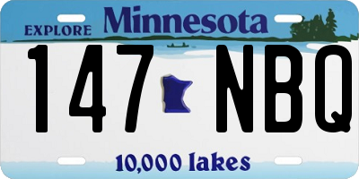 MN license plate 147NBQ