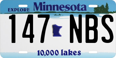 MN license plate 147NBS