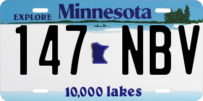 MN license plate 147NBV