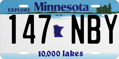 MN license plate 147NBY