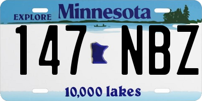 MN license plate 147NBZ