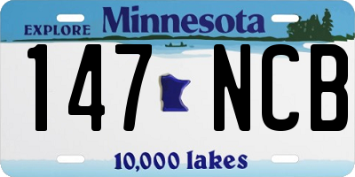 MN license plate 147NCB