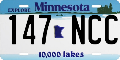MN license plate 147NCC