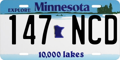 MN license plate 147NCD