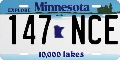 MN license plate 147NCE