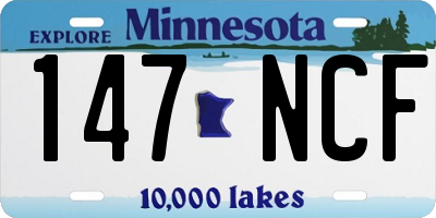 MN license plate 147NCF