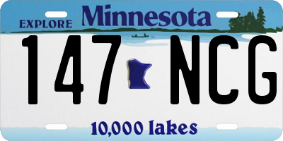 MN license plate 147NCG
