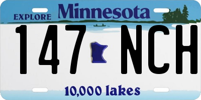 MN license plate 147NCH