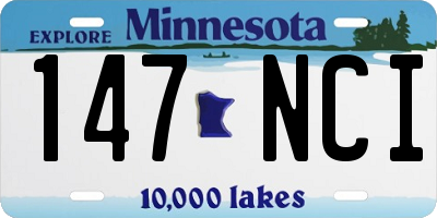 MN license plate 147NCI