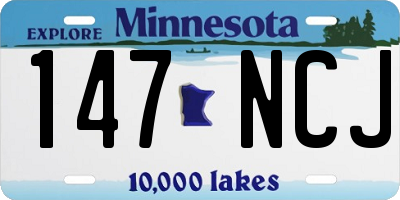 MN license plate 147NCJ