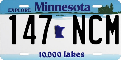 MN license plate 147NCM