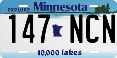 MN license plate 147NCN