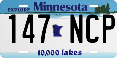 MN license plate 147NCP