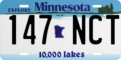 MN license plate 147NCT