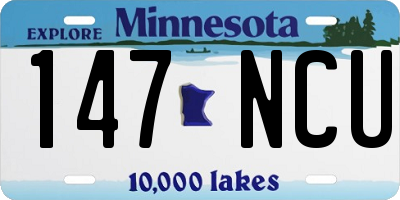 MN license plate 147NCU