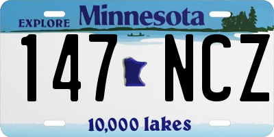 MN license plate 147NCZ