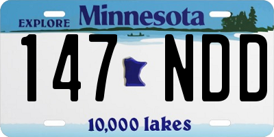 MN license plate 147NDD