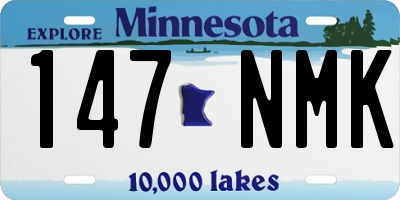 MN license plate 147NMK