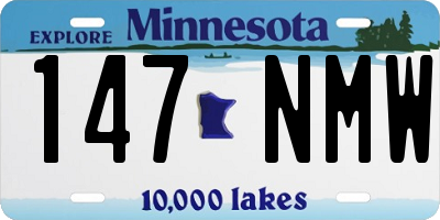 MN license plate 147NMW