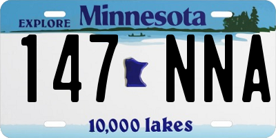 MN license plate 147NNA
