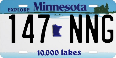 MN license plate 147NNG