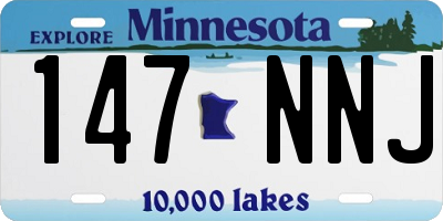 MN license plate 147NNJ