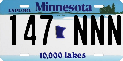 MN license plate 147NNN