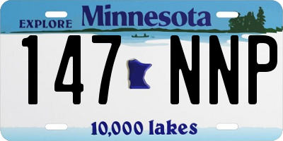 MN license plate 147NNP